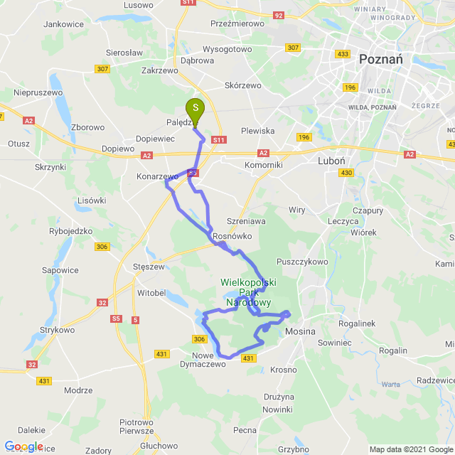 Mapa trasy Grudniowy WPN