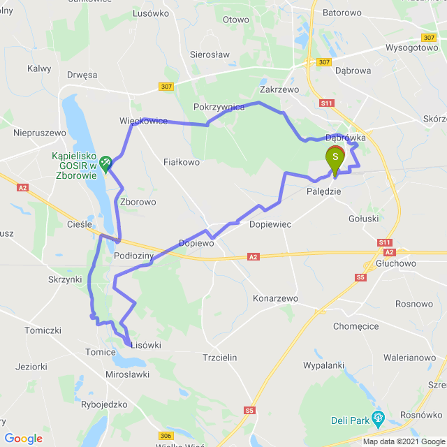 Mapa trasy Wokół komina