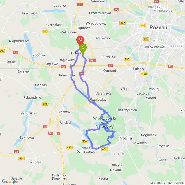 Mapa trasy WPN klasycznie