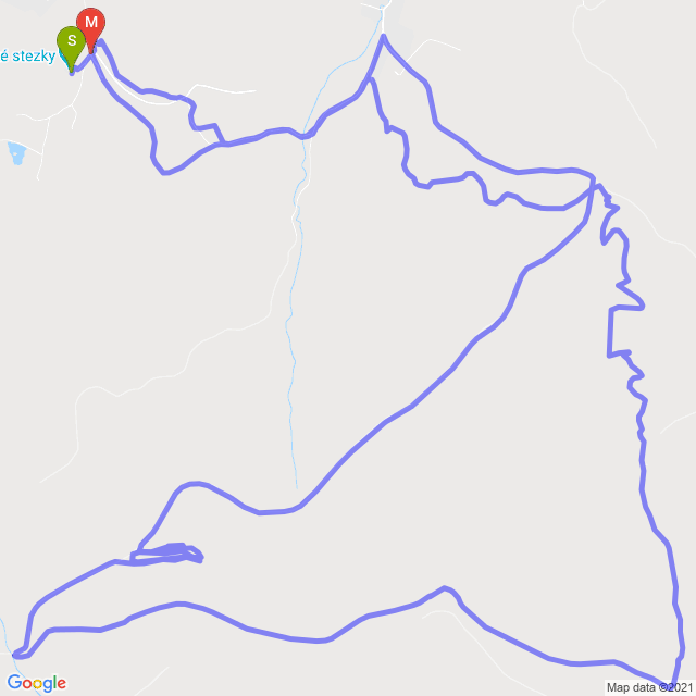 Mapa trasy Rychlebské stezky kolejny dzień