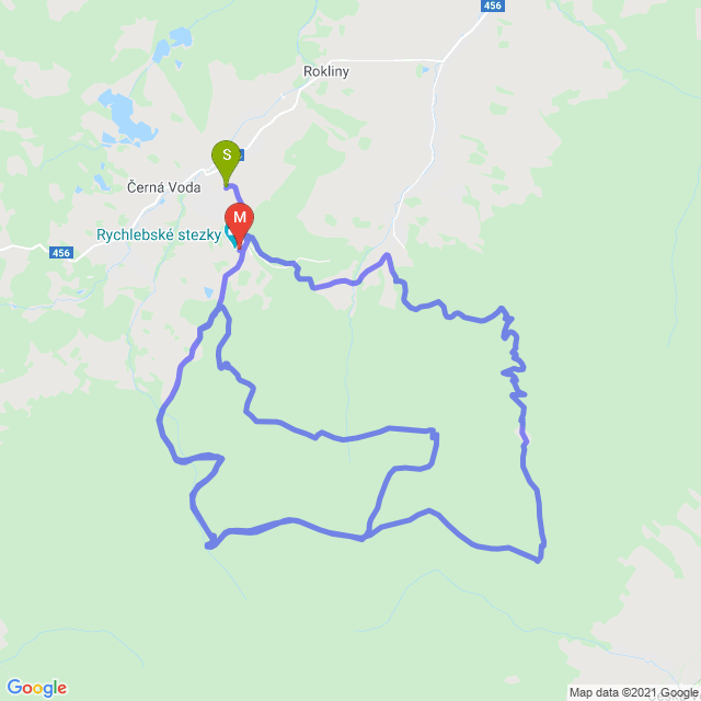 Mapa trasy Superflow czyli Rychleby