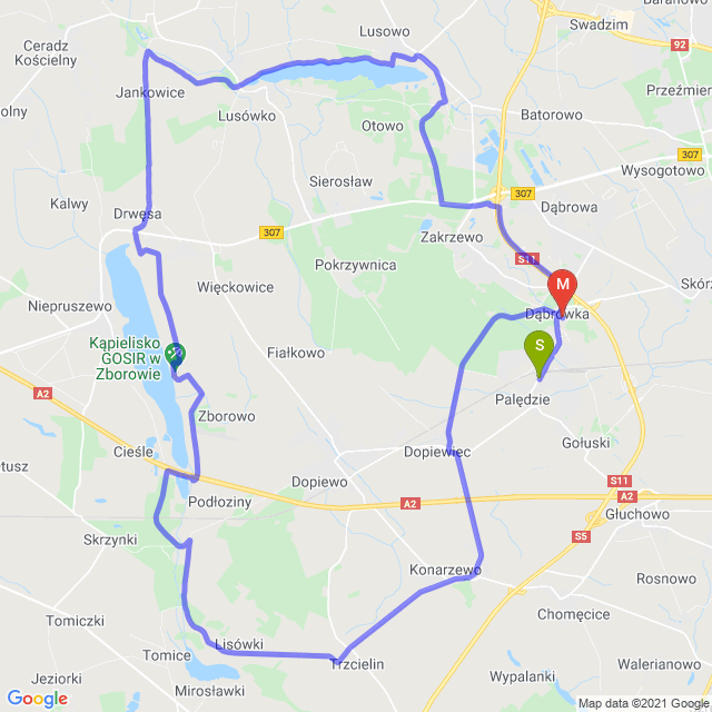 Mapa trasy Klasycznie wokół komina