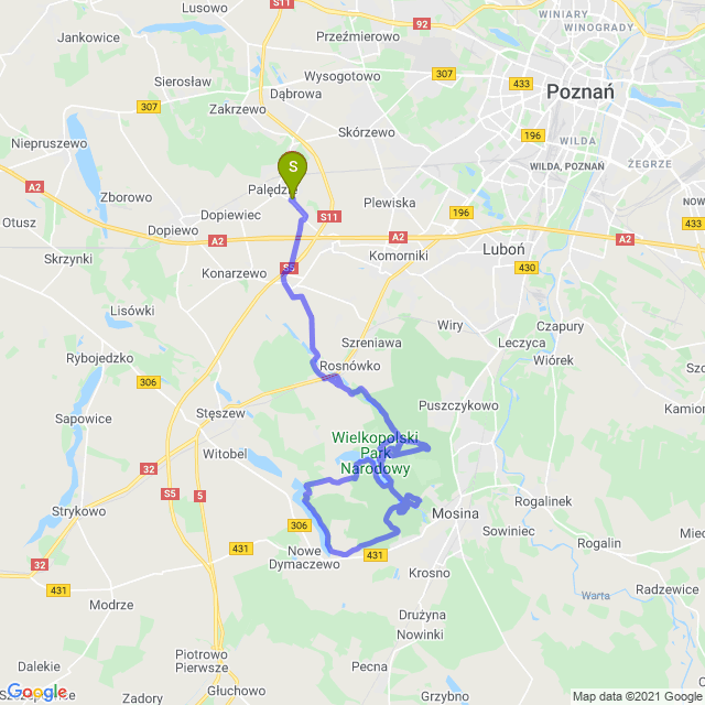 Mapa trasy Poranne kręcenie WPN