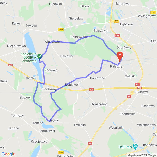 Mapa trasy Wokół komina