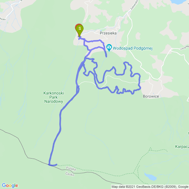 Mapa trasy Do Odrodzenia z Przesieki