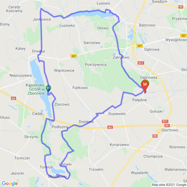 Mapa trasy Wokół komina