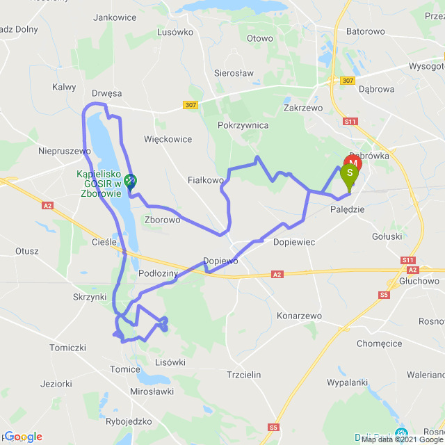 Mapa trasy Lokalnie w marcu