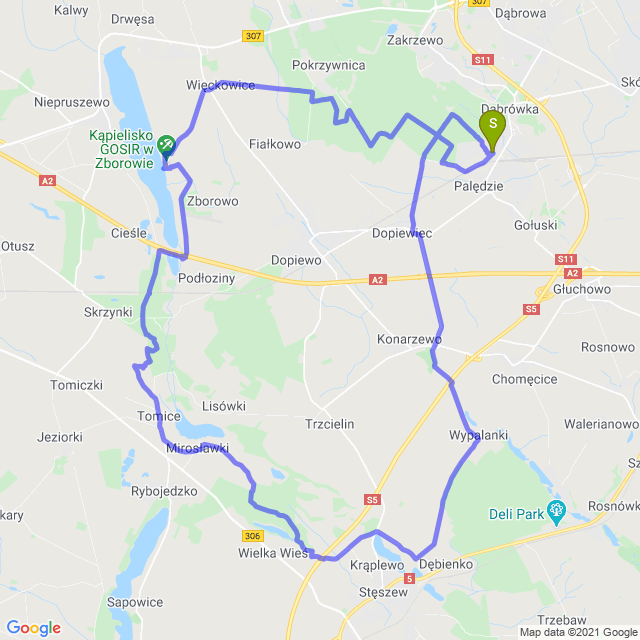 Mapa trasy Czuć wiosnę