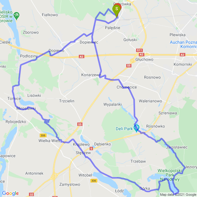 Mapa trasy Wieża obserwacyjna WPN