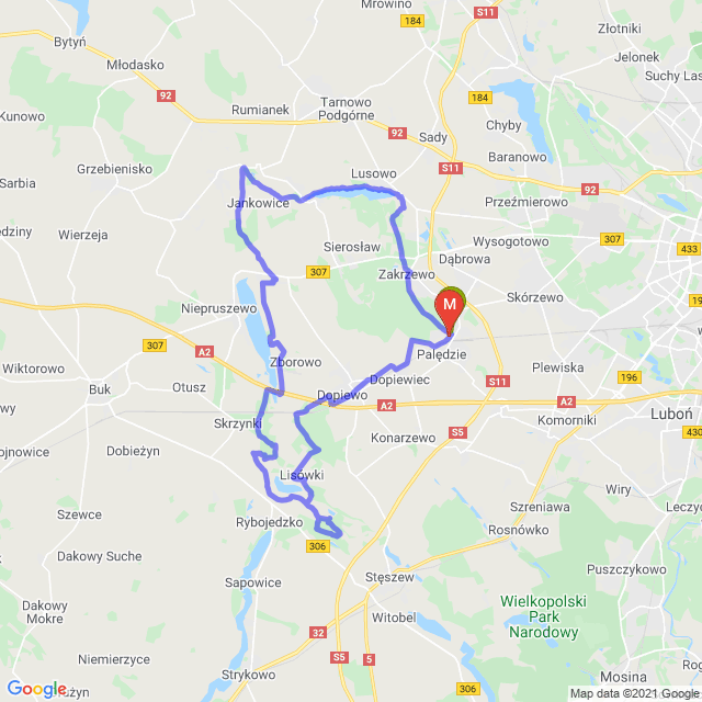 Mapa trasy Lokalnie w kwietniu