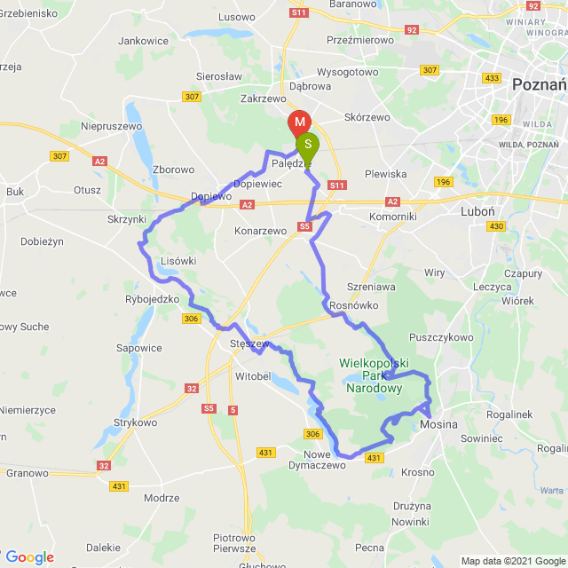 Mapa trasy Majowy WPN