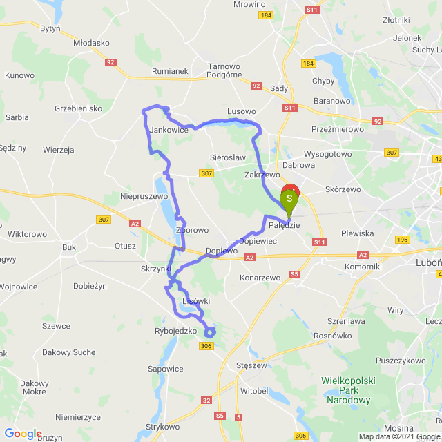 Mapa trasy Majowe kręcenie