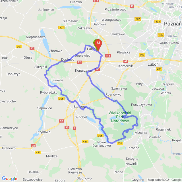 Mapa trasy Nie ma jak czerwiec