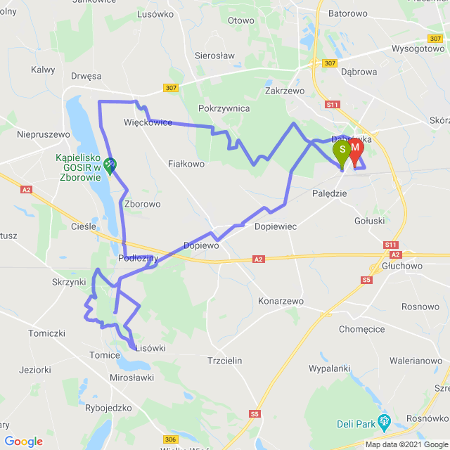 Mapa trasy Lokalnie i krótko