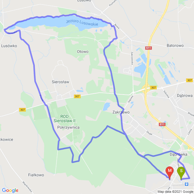 Mapa trasy Test nowego kółka