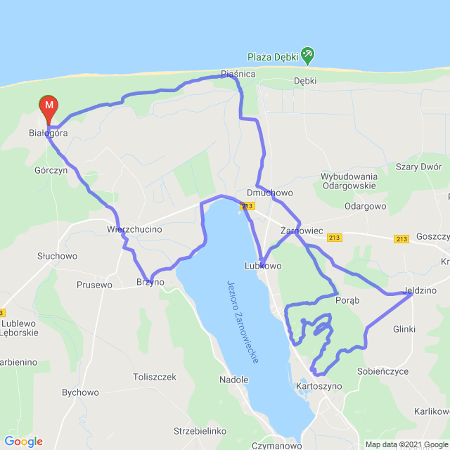 Mapa trasy Górki nad Bałtykiem