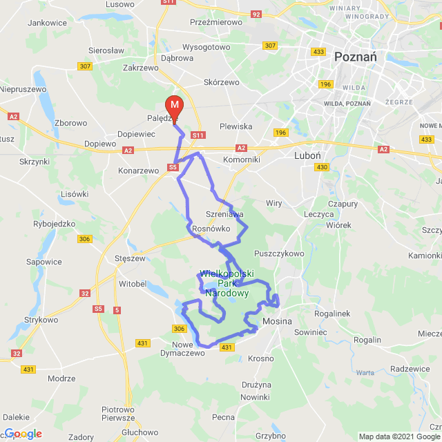 Mapa trasy WPN klasycznie