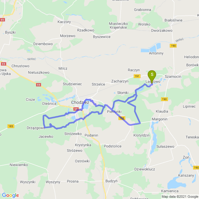 Mapa trasy Leszek Free Ride