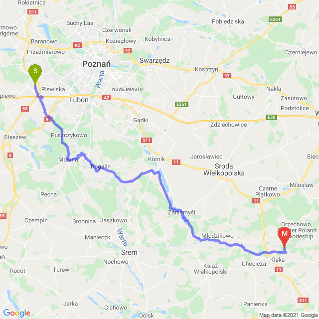 Mapa trasy Do Hermanowa na czterdziestkę